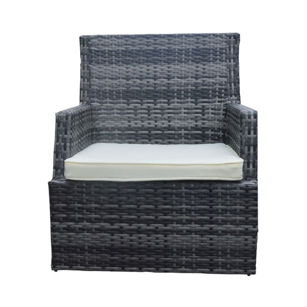 GARNITURA UMETNI RATAN BIVA LEON 3-DELNA SIVA