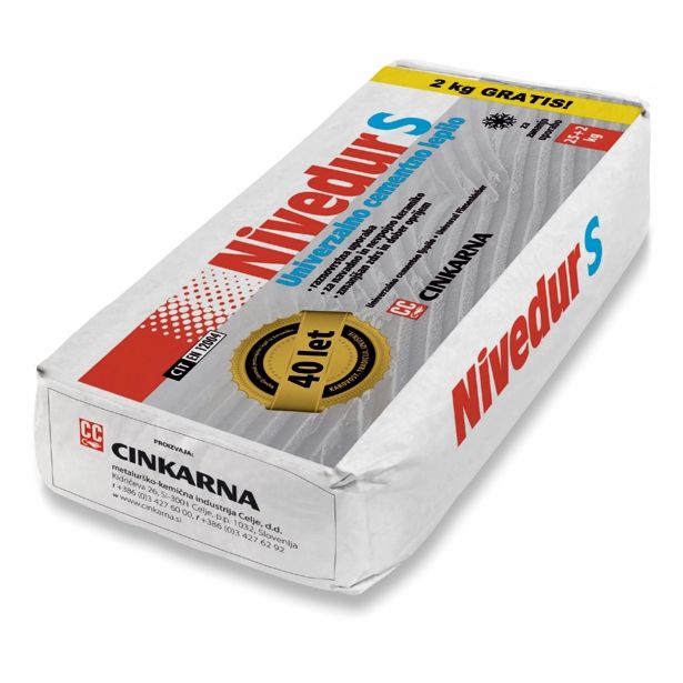 LEPILO ZA PLOŠČICE CINKARNA NIVEDUR S 25+2KG C1T