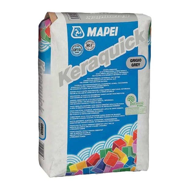 LEPILO ZA PLOŠČICE MAPEI KERAQUICK S1 SIVI 25 KG C2FT S1