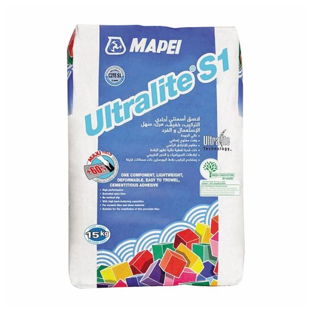 LEPILO ZA PLOŠČICE MAPEI ULTRALITE S1 15KG SIVA C2TE S1