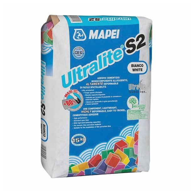 LEPILO ZA PLOŠČICE MAPEI ULTRALITE S2 15KG SIVA C2E S2