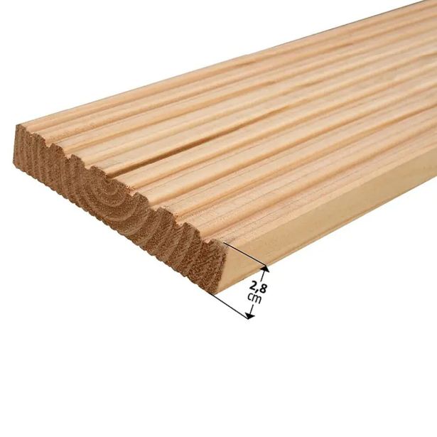 LESENA DESKA ZA TERASO DUGLAZIJA REBRIČENA 2000X145X28 MM