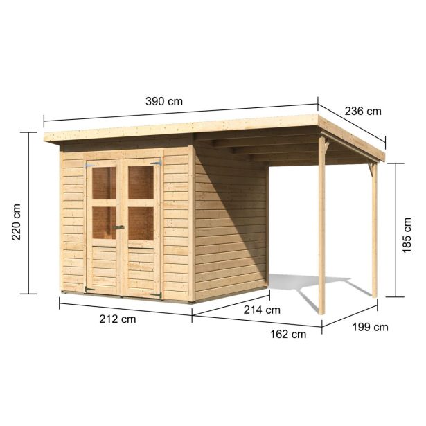 LESENA HIŠKA KARIBU MERSEBURG 4 + MONTAŽNA STREHA 390X236