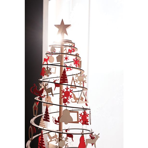 LESENA NOVOLETNA JELKA SPIRA SLIM, VIŠINE 190 CM