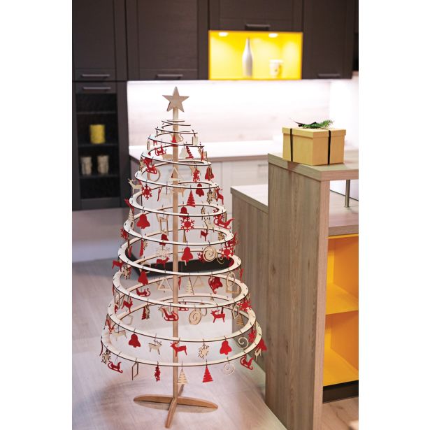 LESENA NOVOLETNA JELKA SPIRA VELIKA, VIŠINE 138 CM