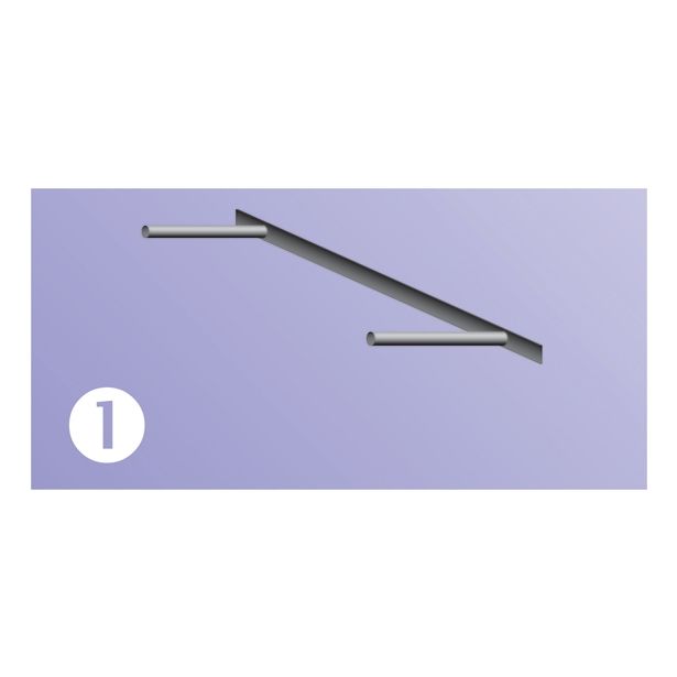 LESENA POLICA JEWE 80X23X5 CM BELA, BREZ VIDNIH NASADIL