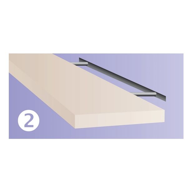 LESENA POLICA JEWE 80X23X5 CM BELA, BREZ VIDNIH NASADIL