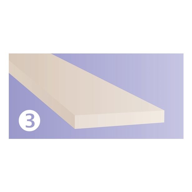 LESENA POLICA JEWE 80X23X5 CM BELA, BREZ VIDNIH NASADIL