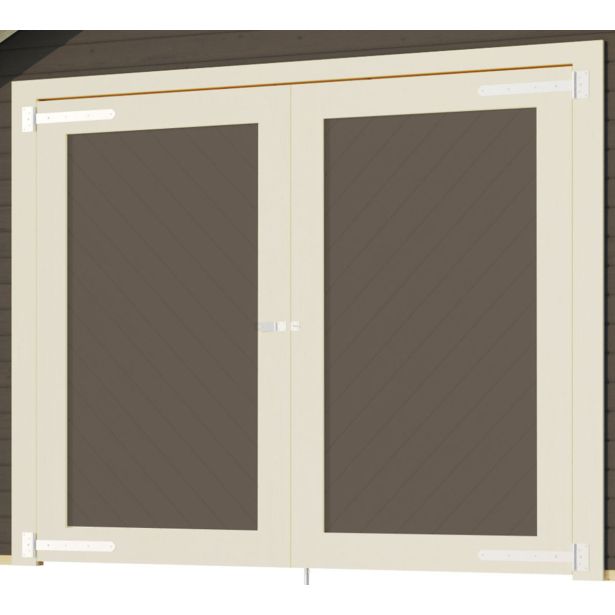 LESENA VRTNA HIŠKA KARIBU GARAŽA Z DVOKAPNO STREHO 38MM ANTRACIT 387X537X309