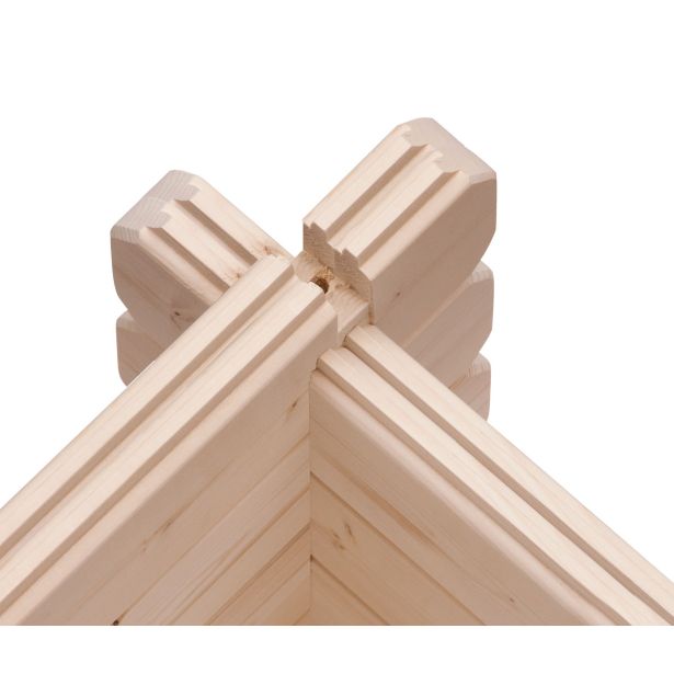 LESENA VRTNA HIŠKA KARIBU GARAŽA Z DVOKAPNO STREHO 38MM ANTRACIT 387X537X309