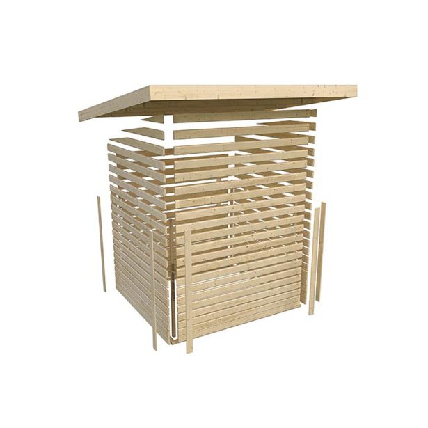 LESENA VRTNA HIŠKA KARIBU JUPITER B 209X214X218 BELI OKVIR