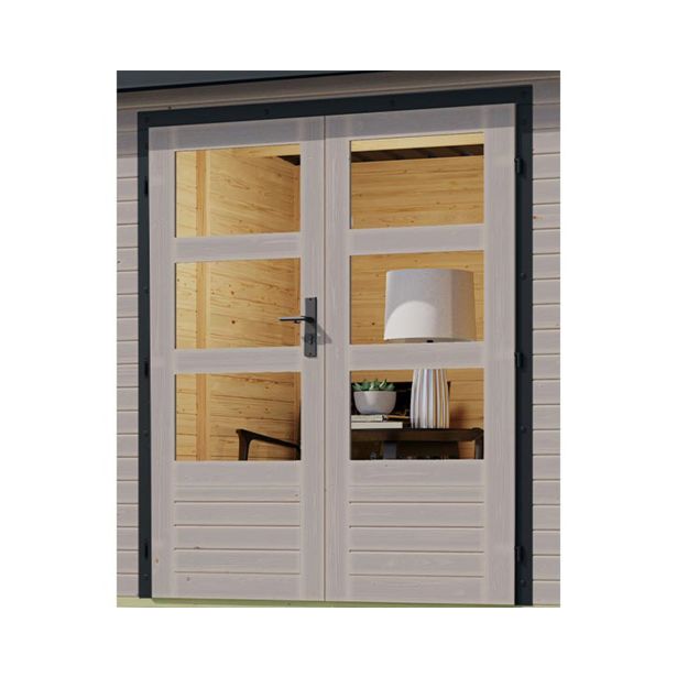 LESENA VRTNA HIŠKA KARIBU JUPITER D 209X214X218 BELI OKVIR