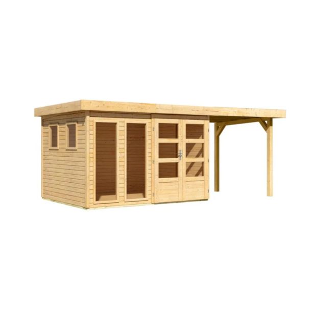 LESENA VRTNA HIŠKA KARIBU LAHAR 5 + PODALJŠEK STREHE ŠIRINE 2.40 M