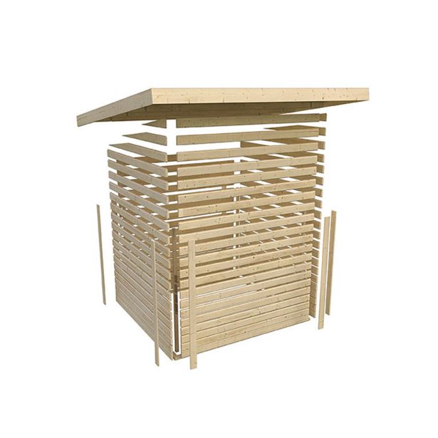 LESENA VRTNA HIŠKA KARIBU MÜHLENTRUP 3 212X404X333 SIVA