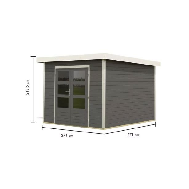 LESENA VRTNA HIŠKA KARIBU PLUTO B 220X271X271, BELA