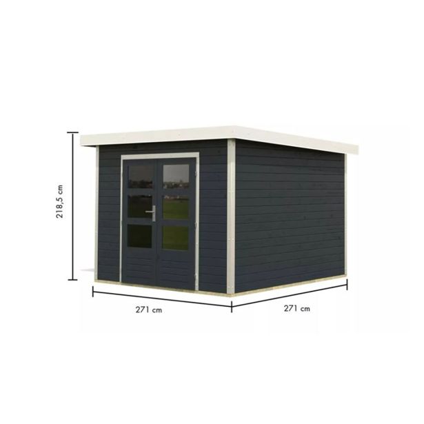 LESENA VRTNA HIŠKA KARIBU PLUTO C 220X271X271, BELA