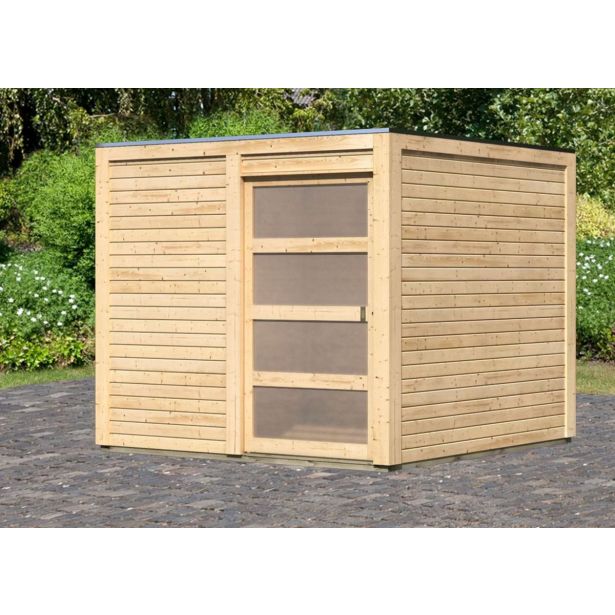 LESENA VRTNA HIŠKA KARIBU QUBIC 1- BARVA LESA