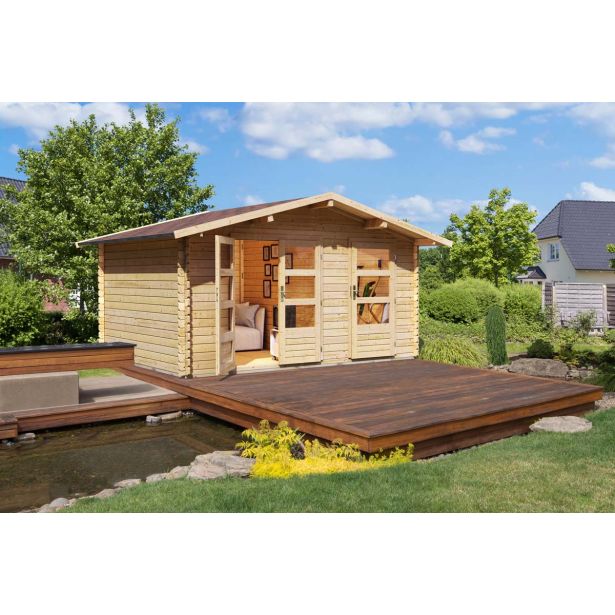 LESENA VRTNA HIŠKA KARIBU RADUR 1 400X310X251 LES 28MM