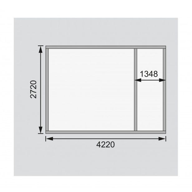 LESENA VRTNA HIŠKA KARIBU SCHÖNBUCH 2 228X426X276 BARVA LESA