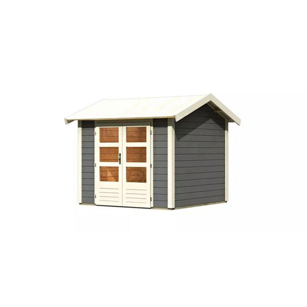 LESENA VRTNA HIŠKA KARIBU THERES 3 242X244X244, SIVA