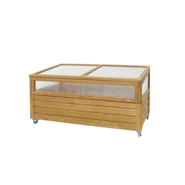 LESENI ELEMENTI PATKAR S POKROVOM IN NA KOLESCIH 118X52X51/59 CM