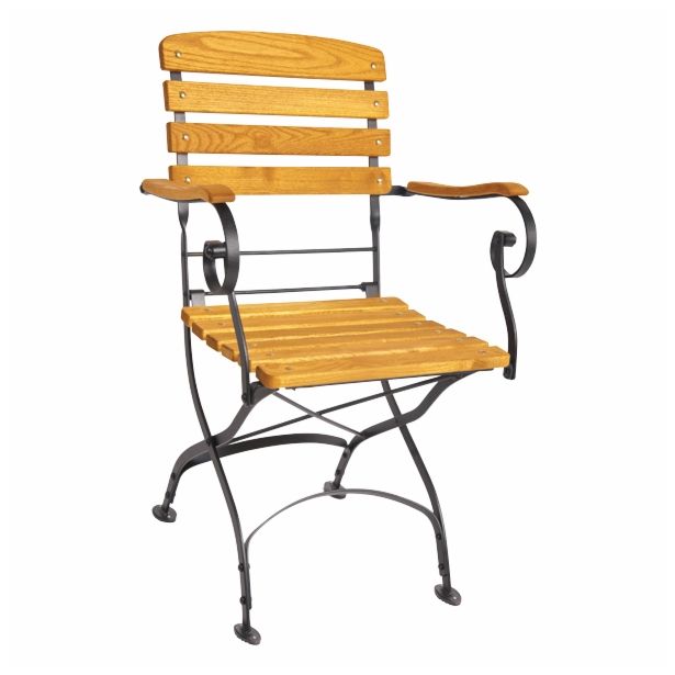 LESENI STOL RONDO MAJA Z ROKONASLONI, ROBINIJA