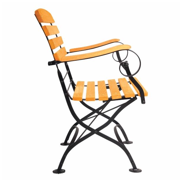 LESENI STOL RONDO MAJA Z ROKONASLONI, ROBINIJA