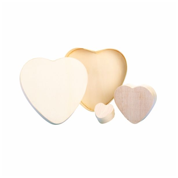 LESENI USTVARJAL. DODATKI RAYHER LESENA ŠKATLA, SRCE 6X5 CM