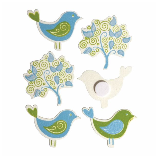 LESENI USTVARJAL. DODATKI RAYHER LESENI OKRASKI PTIČKI IN DREVESA