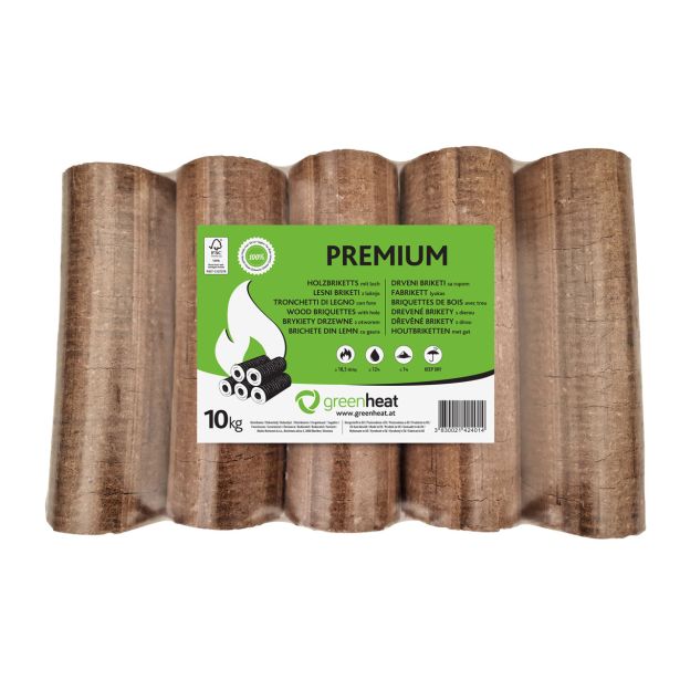 LESNI BRIKETI GREENHEAT GREENHEAT 10 KG PVC PREMIUM