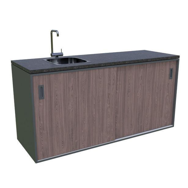 LETNA KUHINJA BELLANO BOLOGNA AMERIŠKI OREH 3600X634X950 PULT GRANIT