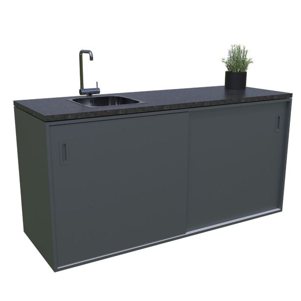 LETNA KUHINJA BELLANO BOLOGNA ANTRACIT 3600X634X950 PULT GRANIT