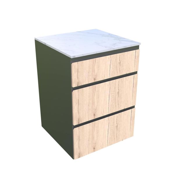 LETNA KUHINJA BELLANO FLORENCE HRAST RUSTIK L 3070/2168X634X935 PULT PORCELAN