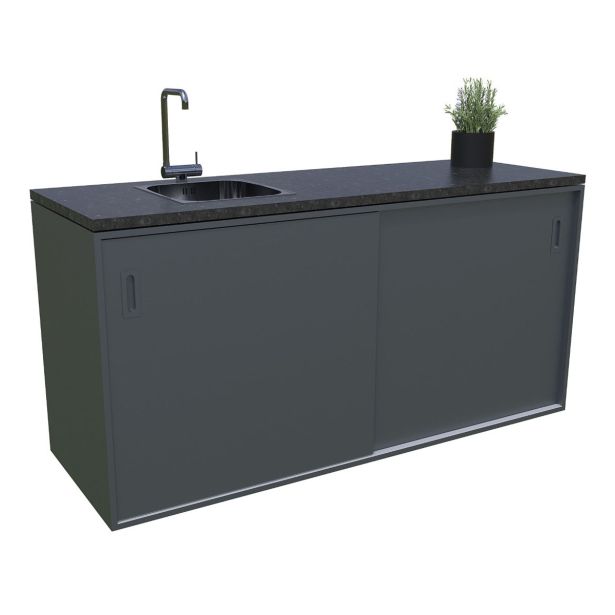 LETNA KUHINJA BELLANO VERONA ANTRACIT 3336X634X950  PULT GRANIT