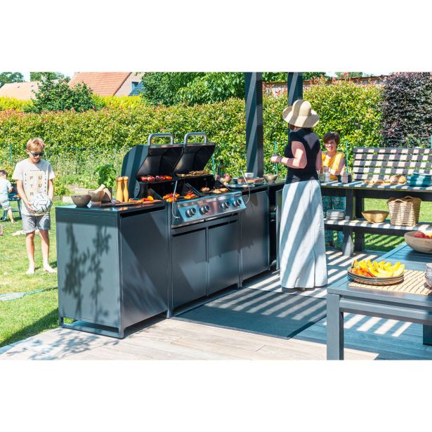 LETNA KUHINJA NATERIAL EUROPA 117X60 ALU, KAMEN