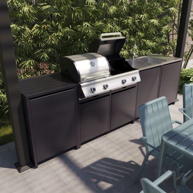 LETNA KUHINJA NATERIAL EUROPA 117X60 ALU, KAMEN