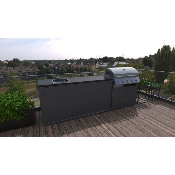 LETNA KUHINJA BELLANO VENICE ANTRACIT PULT GRANIT