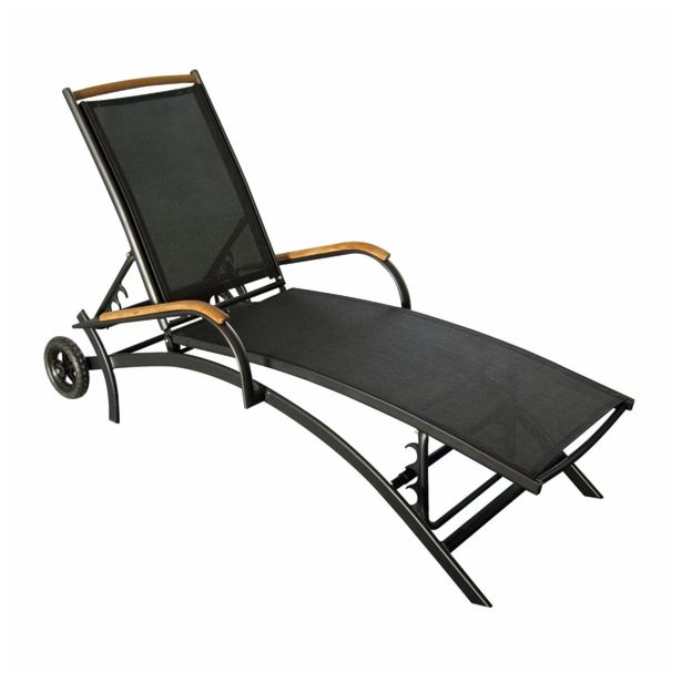 LEŽALNIK IZ TEKSTILENA BIVA VERONA NA KOLESIH, ČRN