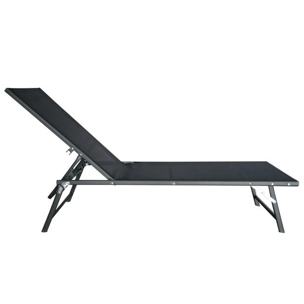 LEŽALNIK IZ TEKSTILENA MALLORCA ČRN ZLOŽLJIV