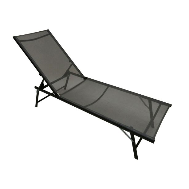 LEŽALNIK IZ TEKSTILENA MALLORCA ČRN ZLOŽLJIV