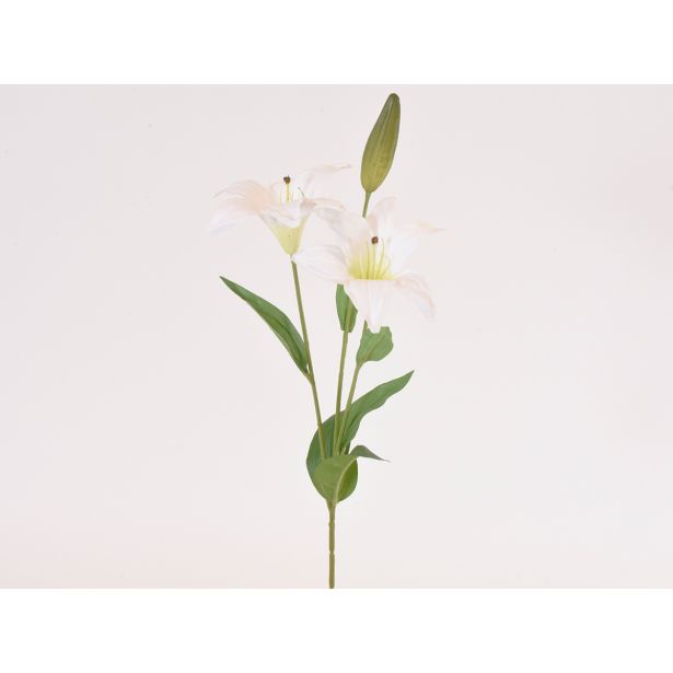 UMETNO CVETJE LILIJA VEJICA 69CM X3 BELA