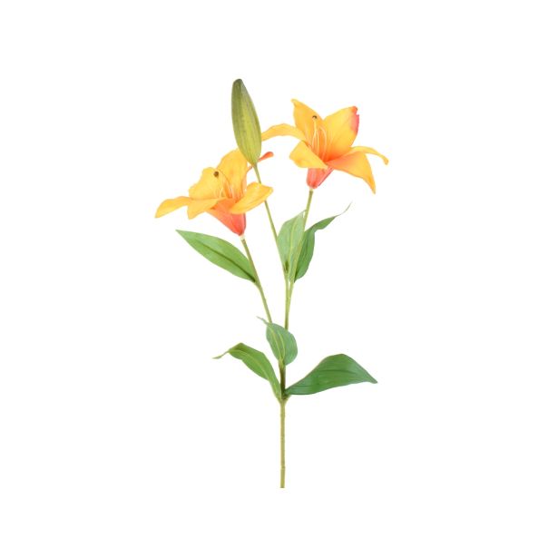UMETNO CVETJE LILIJA VEJICA 69CM X3 ORANŽNA