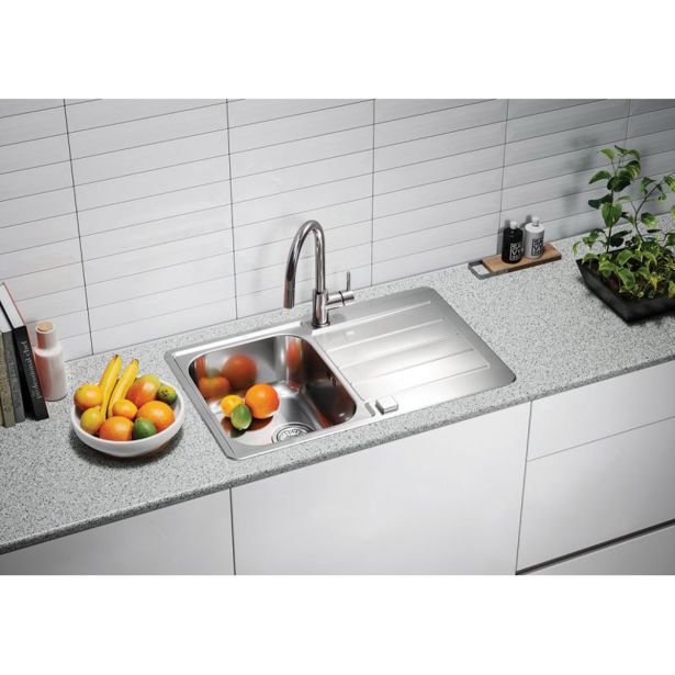 NERJAVNO POMIVALNO KORITO ALVEUS LINE MAX 80 POP UP, SATIN 790X500 MM