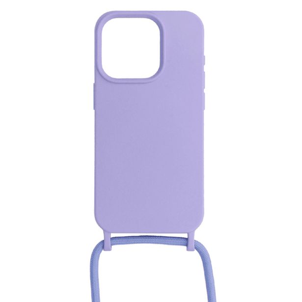 LIQUID SILIKONSKI OVITEK ZA IPHONE 15 PRO MAX - VIJOLA Z VRVICO