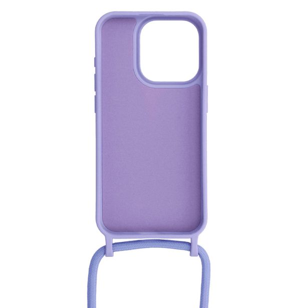 LIQUID SILIKONSKI OVITEK ZA IPHONE 15 PRO MAX - VIJOLA Z VRVICO