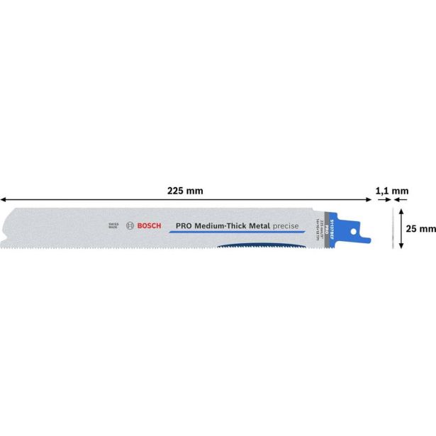 LIST SABLJASTE ŽAGE BOSCH PRO MTM PRECISE S1137BEF 1.1X25X225MM, 5KOS/ZAV