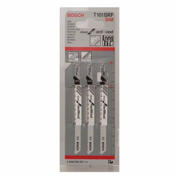 LIST VBODNE ŽAGE BOSCH T 101 BRF BIM ZA LAMINAT 74 MM 10 ZPZ