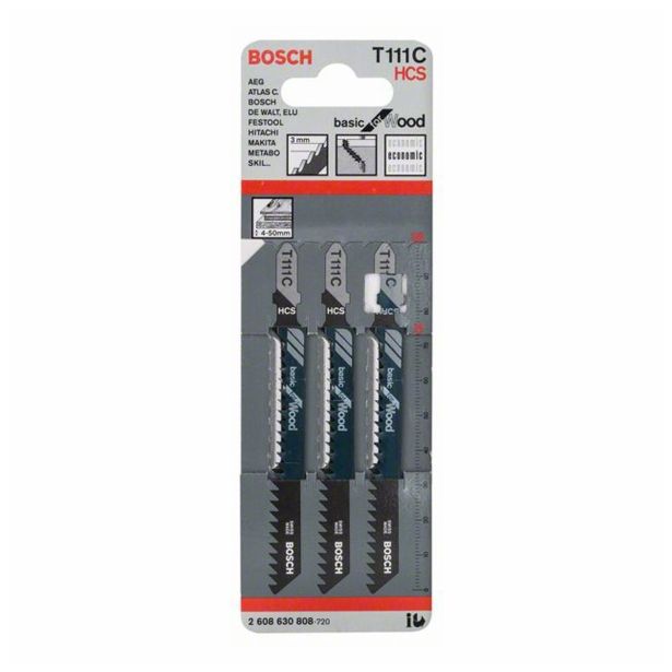 LIST VBODNE ŽAGE BOSCH T 111 C HCS ZA LES 74 MM 8 ZPZ 3 KOSI