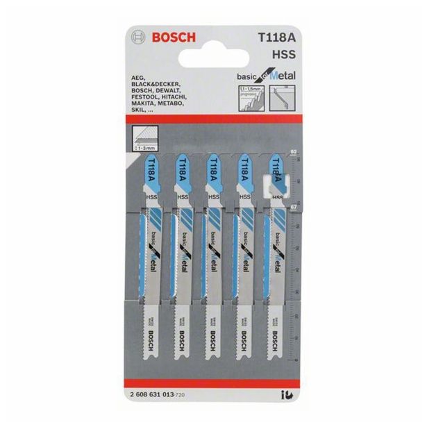 LIST VBODNE ŽAGE BOSCH T 118 A HSS ZA KOVINO 67 MM 12-24 ZPZ