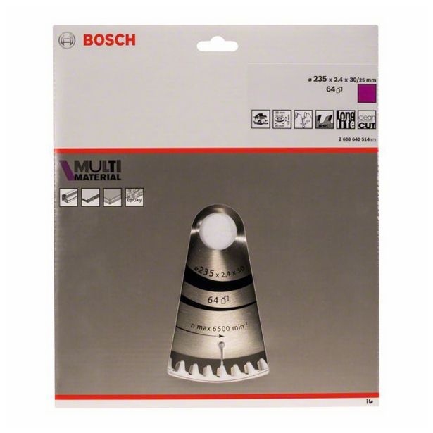 LIST ŽAGE ZA KOVINO BOSCH 235X2.4/1.8X30/25 ZOB 64